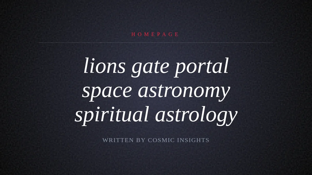 Lions Gate Portal Guide Hero Image